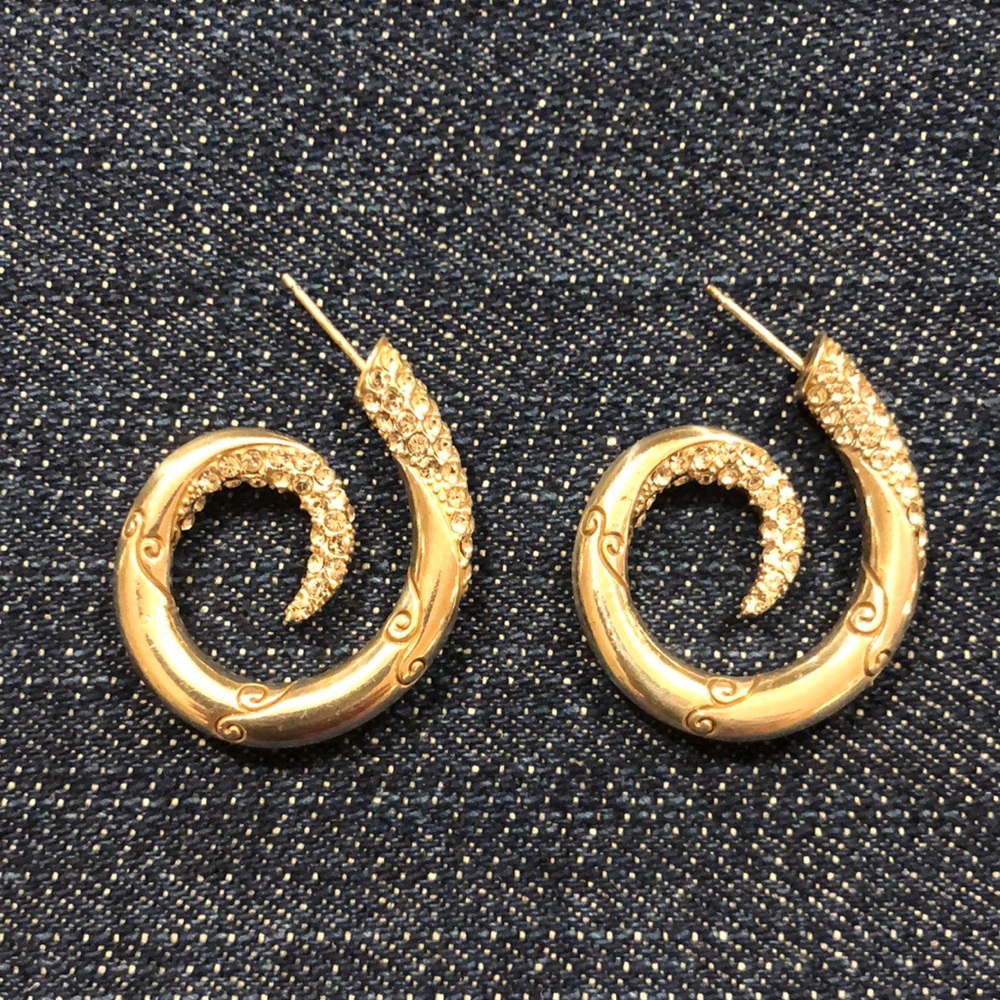 Brighton Silver Horned earrings